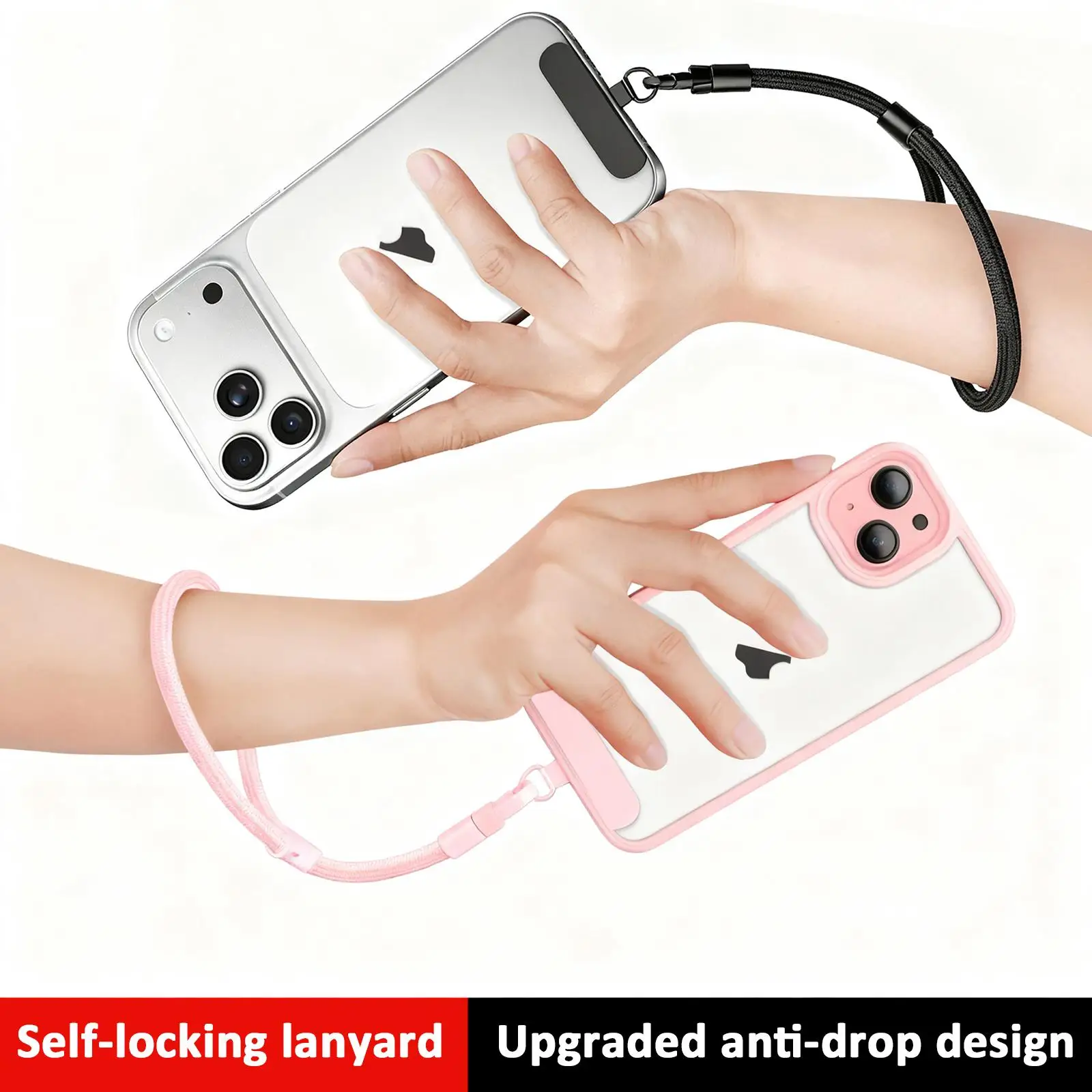 الحد الأدنى العالمي شريط للرسغ الهاتف سحر الحبل قابل للتعديل قطرة واقية مكافحة خسر حبل علامات التبويب لجميع الهواتف المحمولة