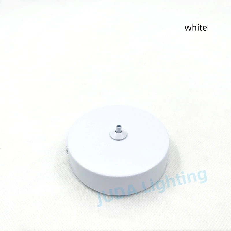 Round Lamp Base Iron Ceiling Plate Metal Ceiling Canopy Hardware for Chandelier LED Ceiling Rose Base Steel Wire E27 Lamp Base