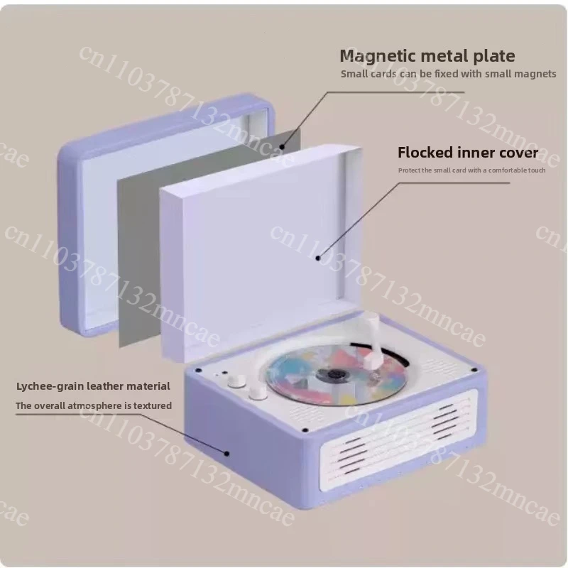 New Retro CD Player Bluetooth Stereo All-in-one Music Album Player Home Desktop Audio Record Player Support CD Playback