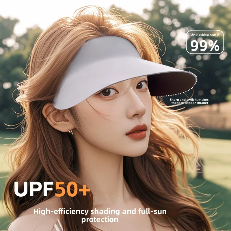 New Seamless Integrated Sun Hat for Women, Foldable Empty Top Hat, Summer UV Resistant Sun Hat, Beach Sports Hat