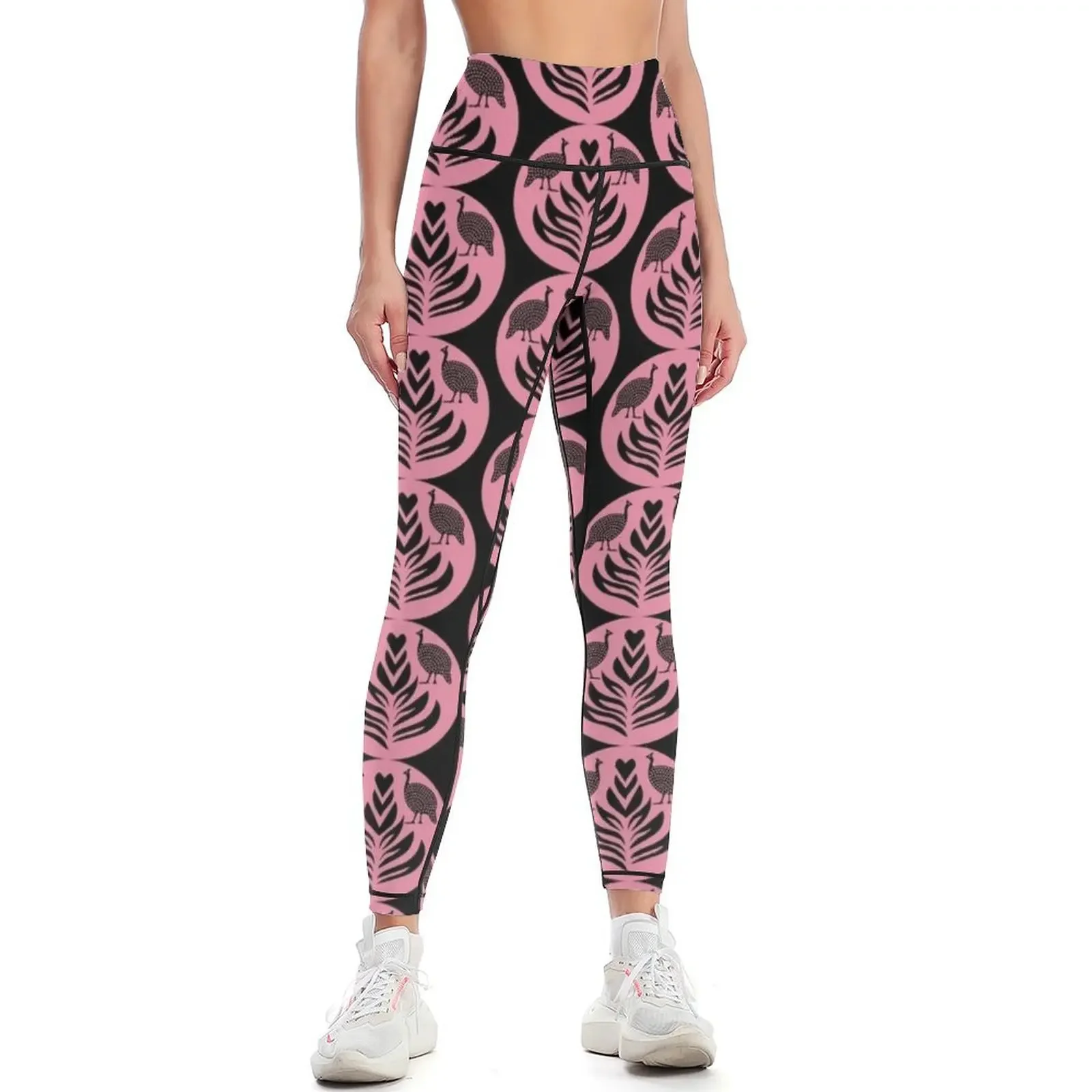 

Guineafowl and Tea, guinea fowl and chickens Leggings Women's sports pants Golf wear flared Womens Leggings