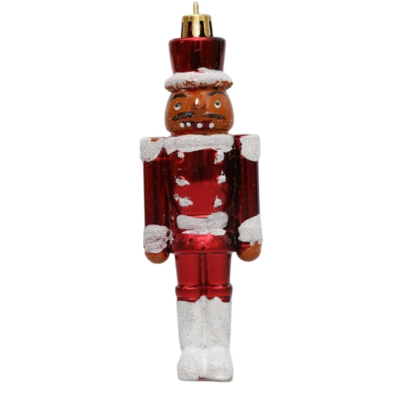 Y1UB Christmas Nutcrackers Soldier Hanging Pendant Walnuts Soldier Puppet Christmas