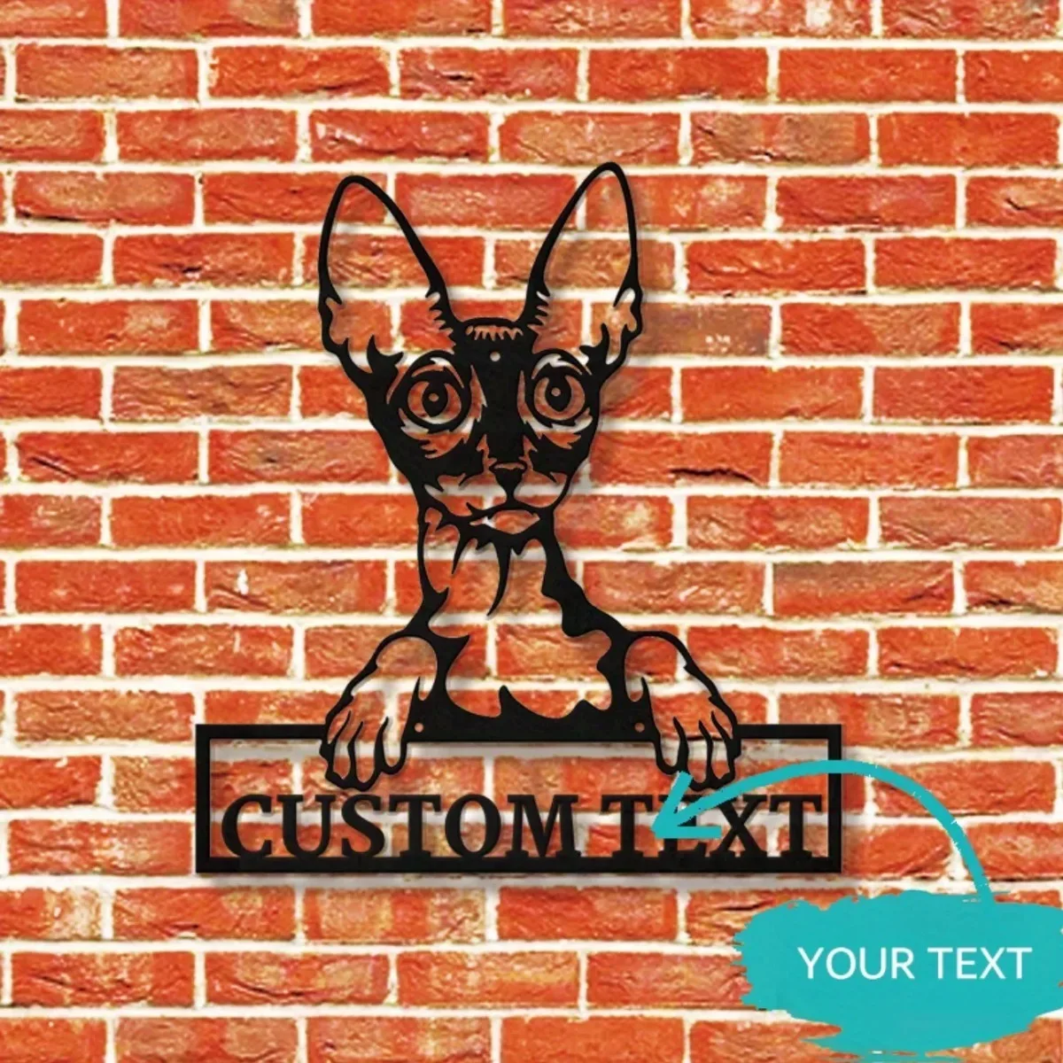 Custom Cornish Rex Cat Metal Wall Art | Enchanting Personalized Name Sign | Elevates Home Decor | Ideal Gift