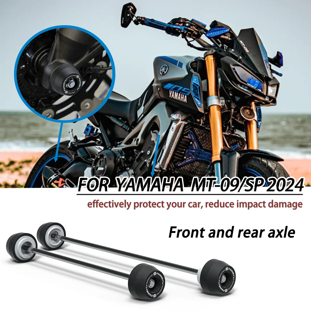 

2024 New Motorcycle Front & Rear Axle Fork Crash Sliders Wheel Protection For YAMAHA MT-09 SP MT 09 Tracer 9 GT Tracer 900