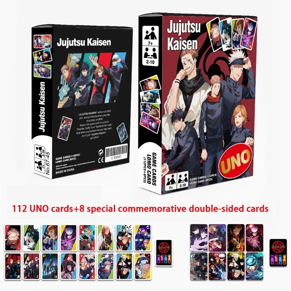 UNO One Piece NARUTO Spell Battle Chainsawman Card Game for Family Night Featuring Show Themed Graphics Kids Toys Playing Cards