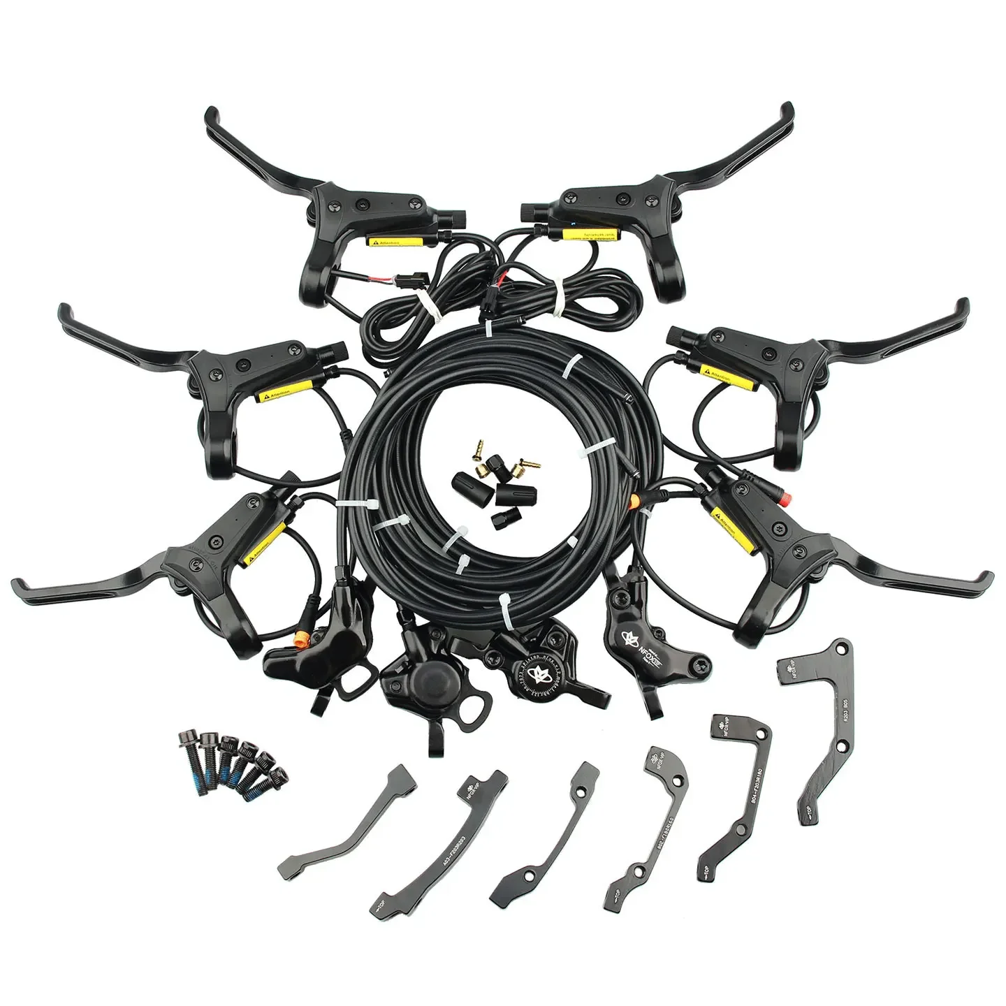 AliExpress Goodtaste NFOX SM2A electric bicycle hydraulic disc brake handle with four piston two piston calipers 2-pin 3-pin power-off Accessories