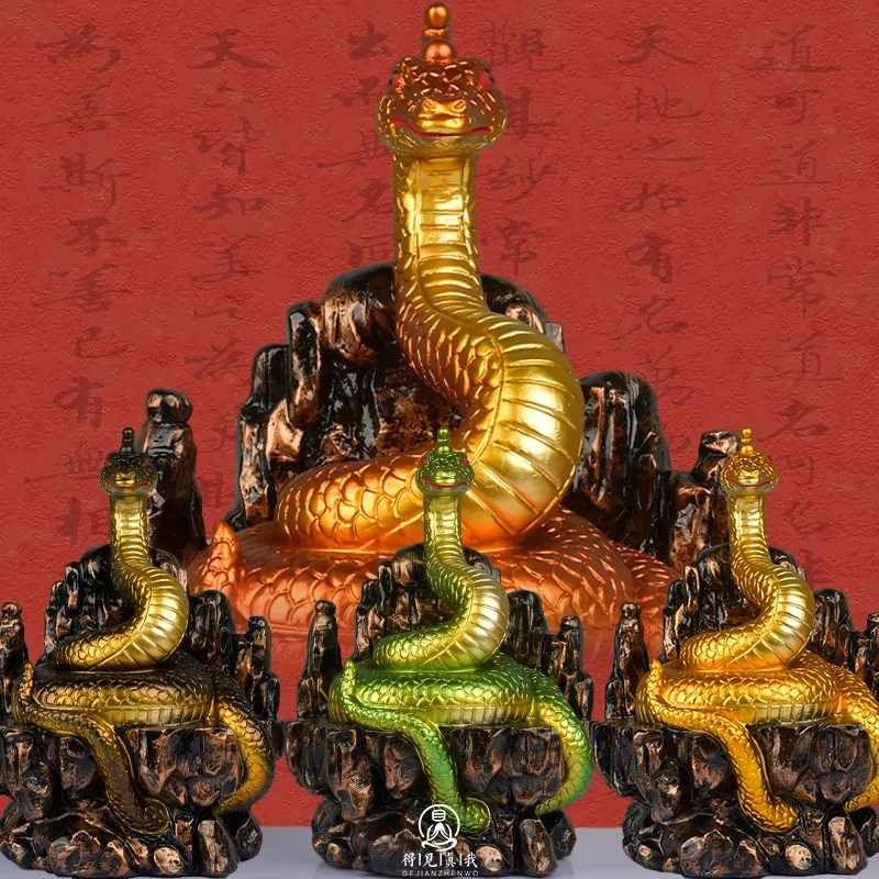 Python fairy real animal four families offer ornaments twelve zodiac snake statues lucky ornaments