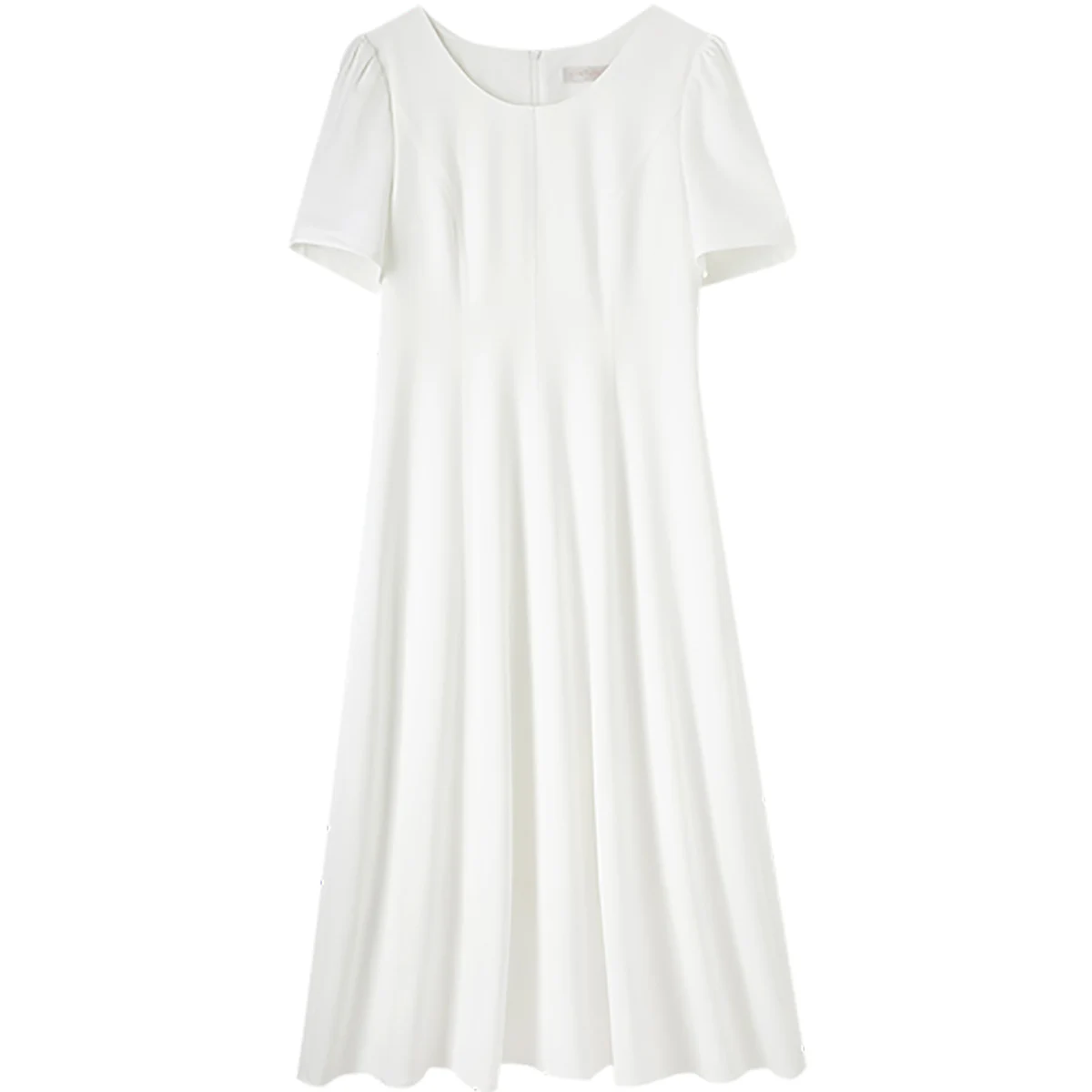 SENTUBILA Letnia Długa Biała Sukienka Damska Kolekcja 2025 Nowa Prosta Elegancka Sukienka z Bufiastymi Rękawami Odzież Formalna Damska 152LK0095