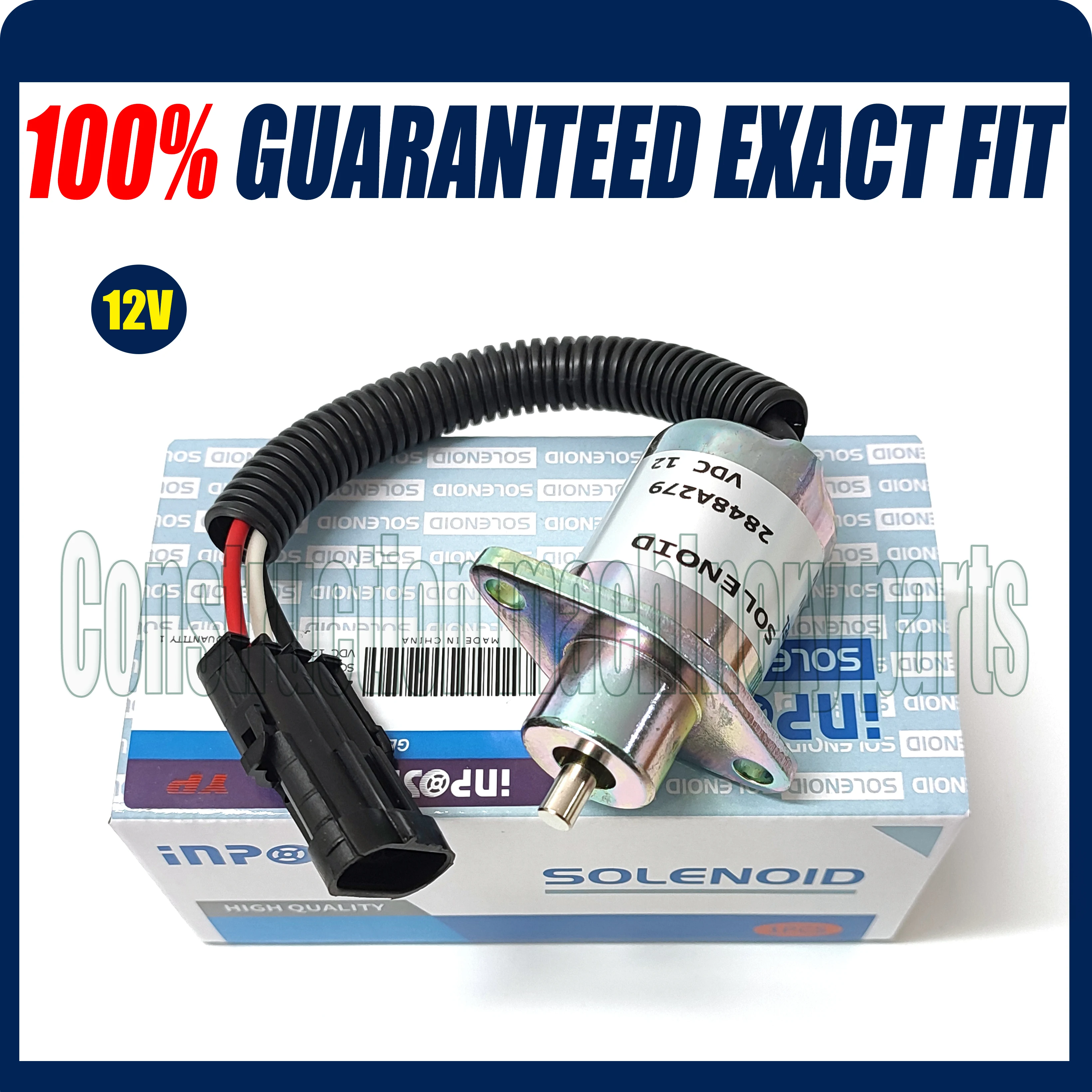 Solenoide de Parada de Combustible de 12V 2848A279 para Perkins, Solenoide para Minicargadora CAT 246
