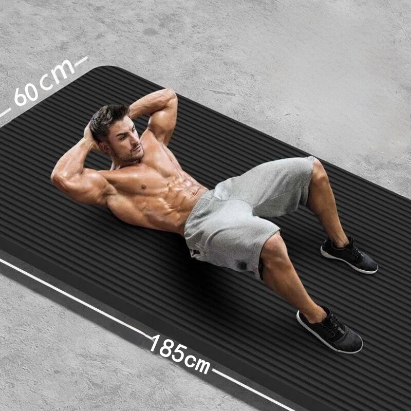 وسادة التمرين للمنزل الصالة الرياضية الطابق تجريب عدم الانزلاق اليوغا حصيرة بيلاتيس اللياقة البدنية حصيرة 15 مللي متر سمك عدم الانزلاق اليوغا وسادة السفر اللياقة البدنية #3