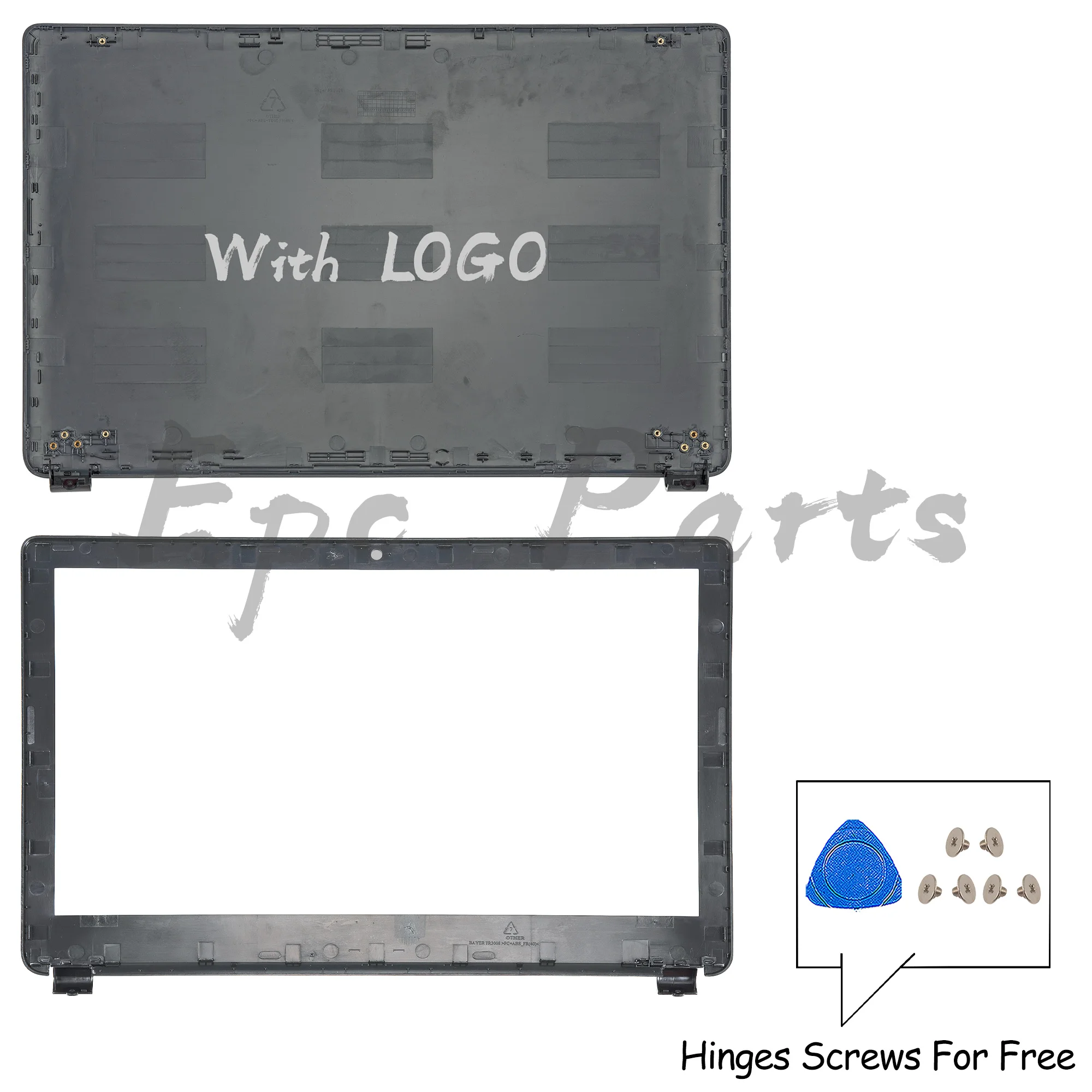 Piezas Epc para Aspire E1-510, E1-530, E1-532, E1-532G, E1-570, E1-572, Z5WE1, cubierta trasera negra, bisagras, caja, reparación de plástico