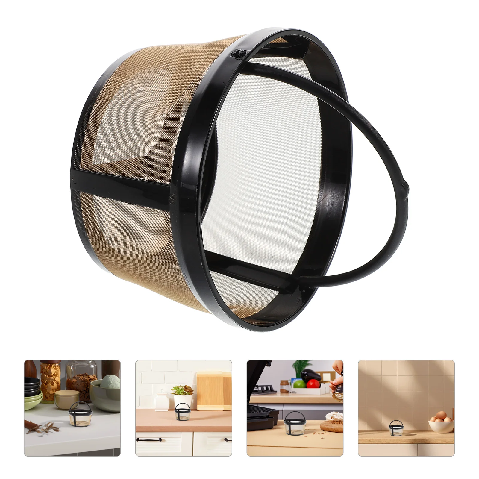 

Basket Style Metal Coffee Filter Reusable for Drip Coffee Makers Easy Clean Dishwasher Safe Universal Filter Replacement