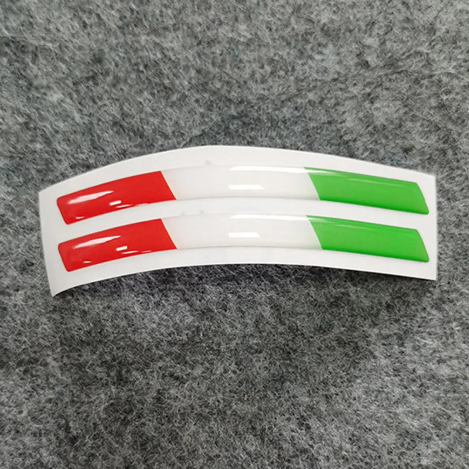 Italian Tricolor Flag Epoxy Decorative Sticker 3D Motorcycle Tank Decals Stickers For Vehicles Trucks Sedans