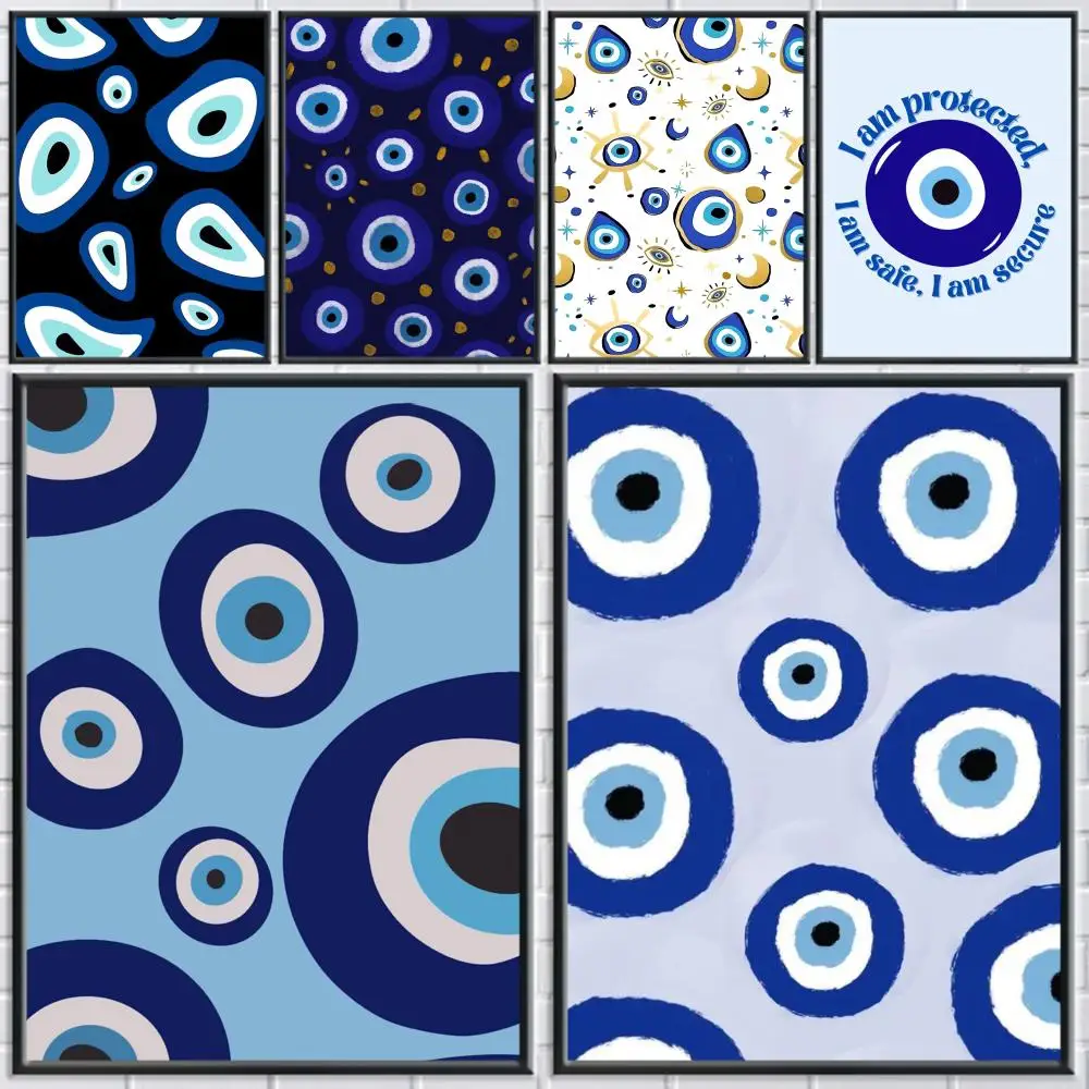 

Evil Eye Symbol Art Poster Holiday Gifts Designed For Home Restaurant Office Space Corridor Wall Art