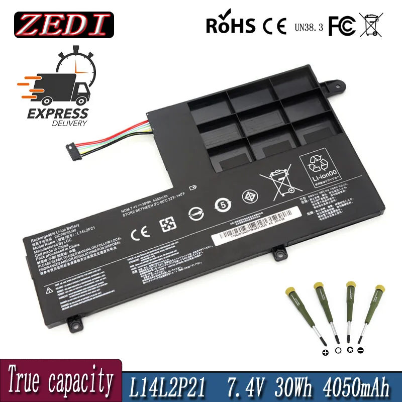 ZEDI L14L2P21 L14M2P21 Laptop Battery For Lenovo IdeaPad Yoga 500-14ISK 300S-14ISK 310S-14IKB 310S-15IKB S41-35/70/75 Series