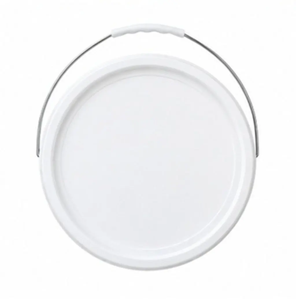 9L White ABS Round Pigment Bucket Airtight Seal Paint Storage Container Drop-Resistant Multi-Functional Bucket