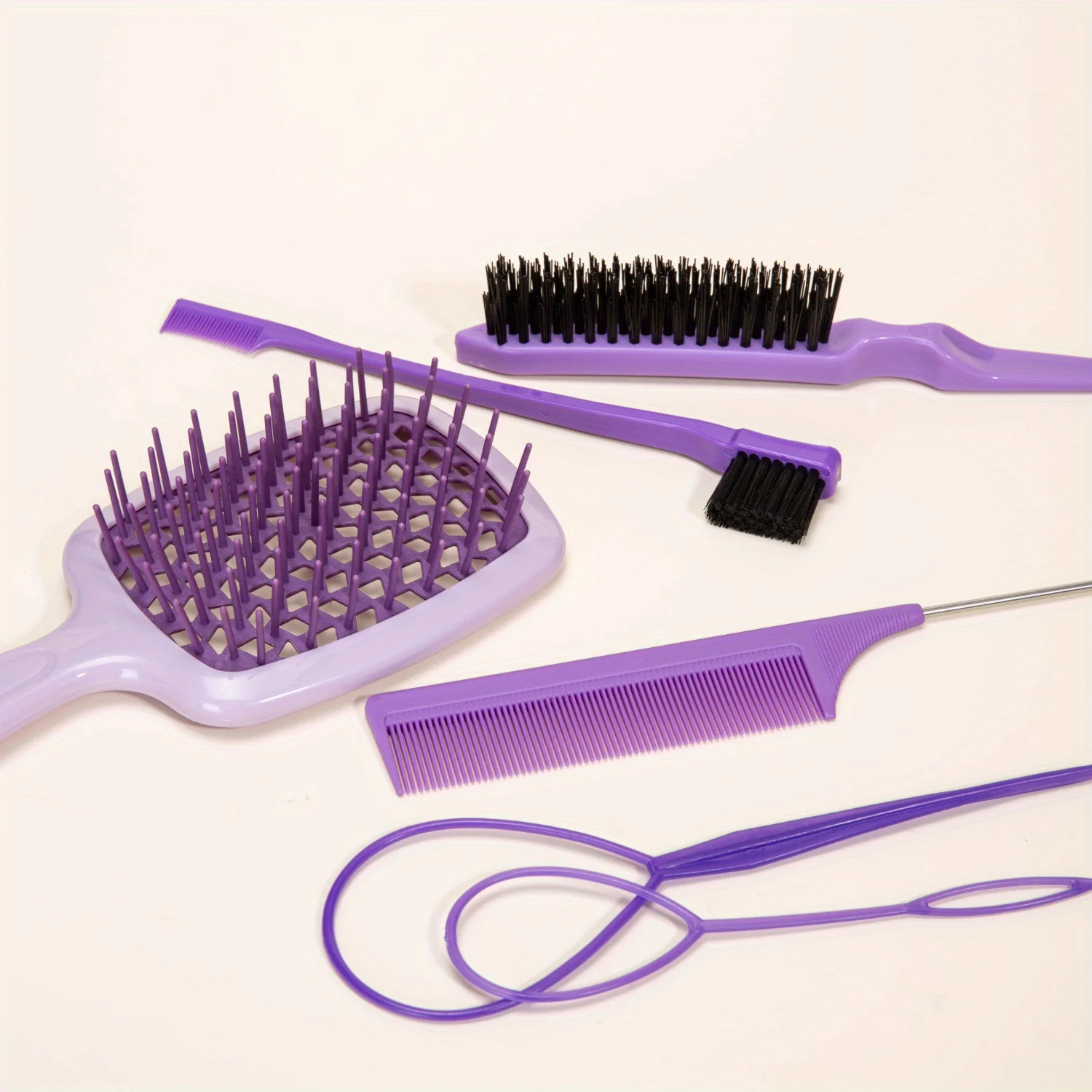 Air Cushion Tail Comb set Tangled Hair Comb Hair Brush Massage Anti-static Hollow Out Wet Curly Hair Brushes Barber Styling Tool