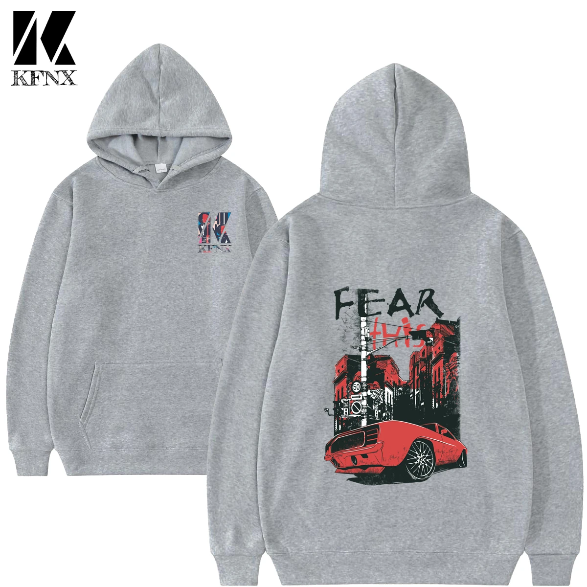 

Men's Pullover Hooded Sweatshirt Spring Autumn Daily Fitness Sportswear Fashion Casual Hoodies Loose Clothing KFXN New Model