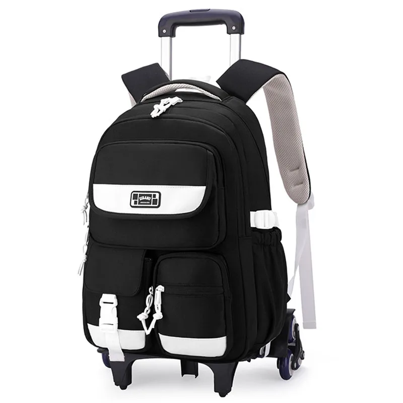 

Rolling Back To School Bag for Girls Back Pack Mochilas Escolares Infantil Travel Bags for Woman Backpack Trolley Mochila Negra
