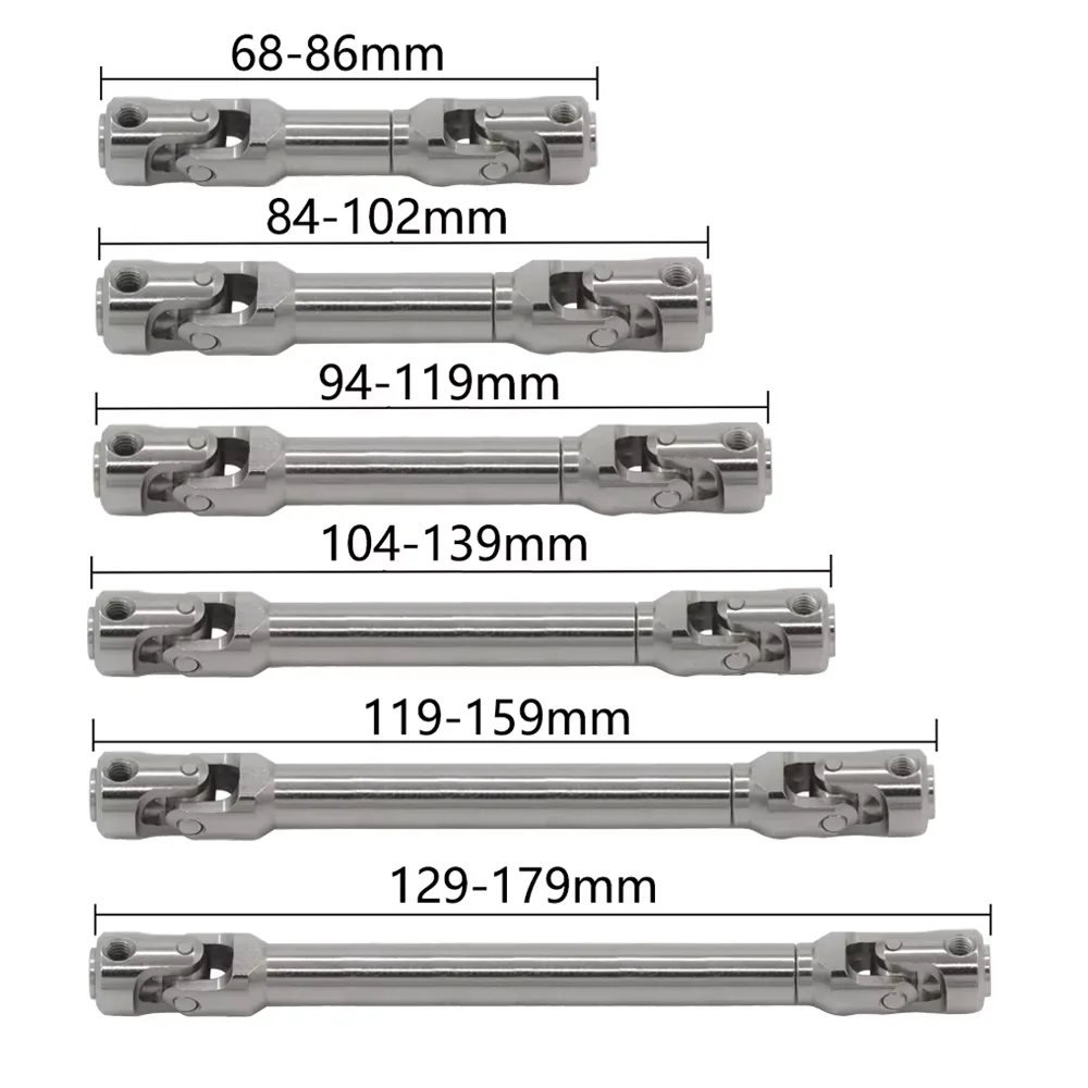 Metal Internal Spline Universal Joint Driveshaft  for 1/10 RC Crawler TRX4/SCX10/Gladiator/TF2/D90/YK4082/104311 -Upgrade Parts