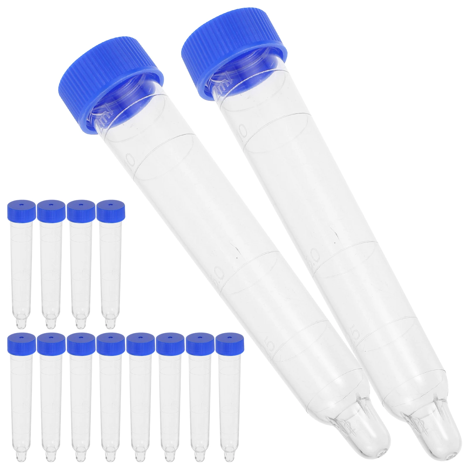 

50pcs Urine Sediment Test Tubes 12ml Plastic Pointed Bottom Clear Markings Transparent Safe Urine Collection Teaching Equipment