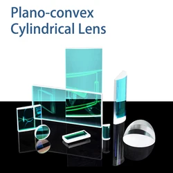 Corning-7980 Lente Cilíndrica de Quartzo, 35x6mm, Distância Focal, 10mm, Plano-convexo, 1281