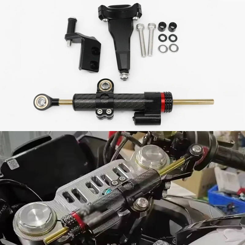 

Motorcycle Accessories Directional Damper Shock Absorber Stabilizer Steering Dampers Bracket For CFMOTO 450SR 450 SR 2022-2024
