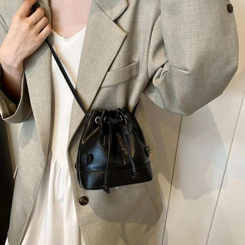 High Appearance Level High Quality Popular Super Hot Small Bag Female New Fashion Cross-body Bag Exquisite Mini Bucket  Handbags