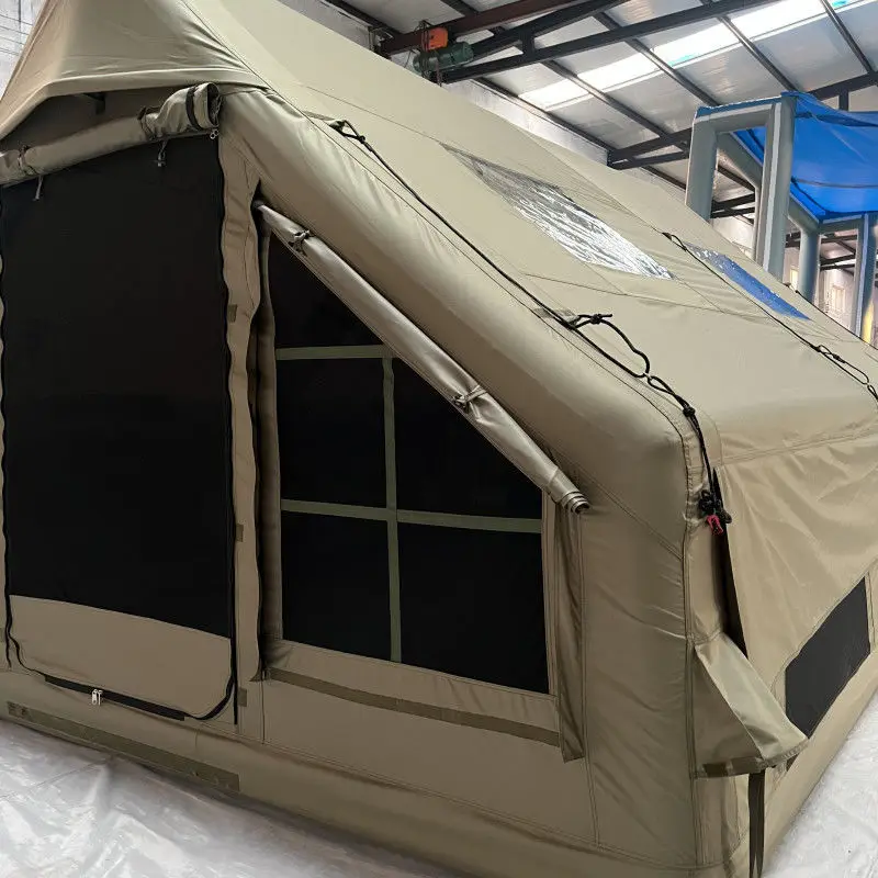 

12 square meters inflatable tent, army green thickened 600D Oxford cloth