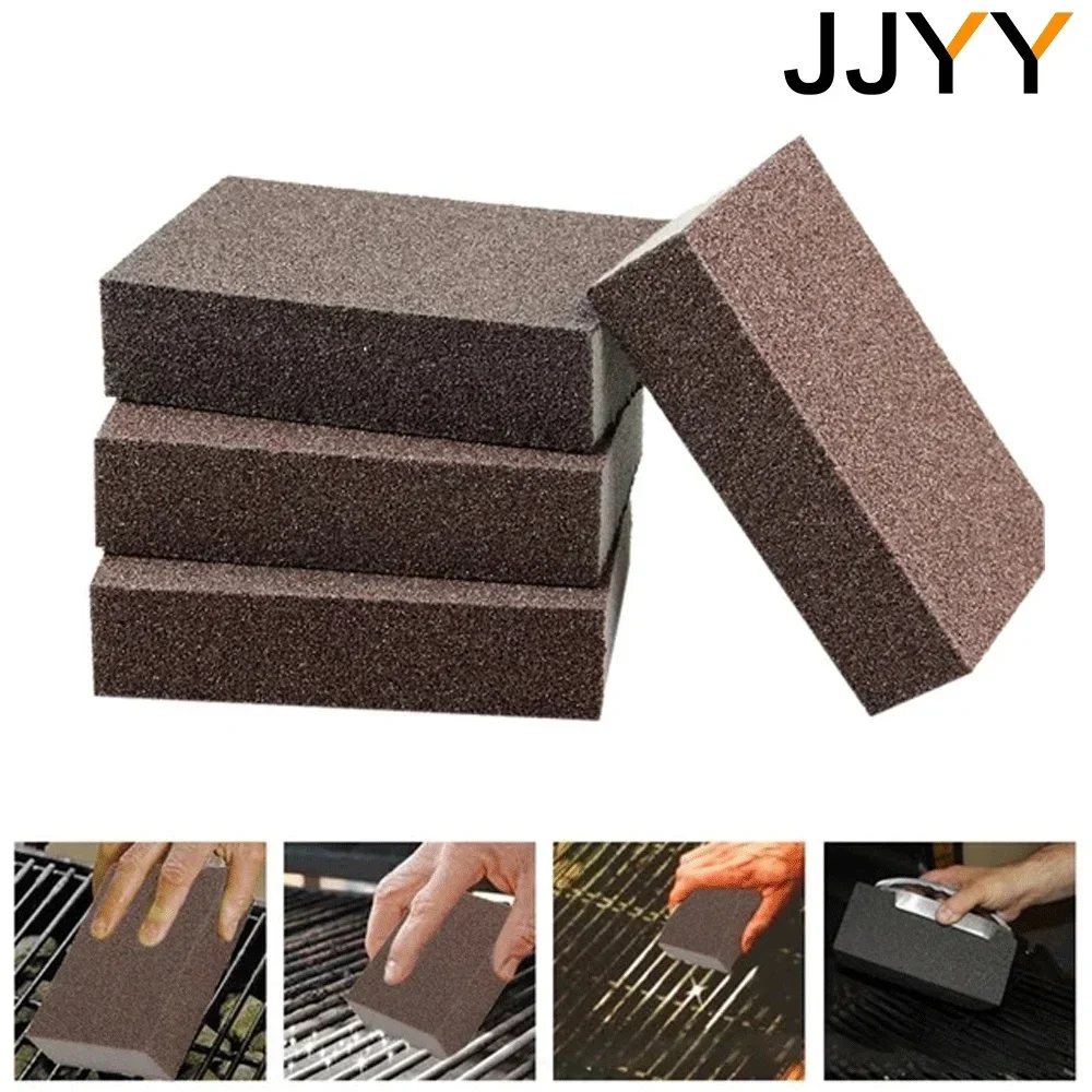 JJYY Diamond Sponge Scrubber Silicon Carbide Brush , Kitchen Cleaning Dishwashing Pot Brush Old Pot Renovation