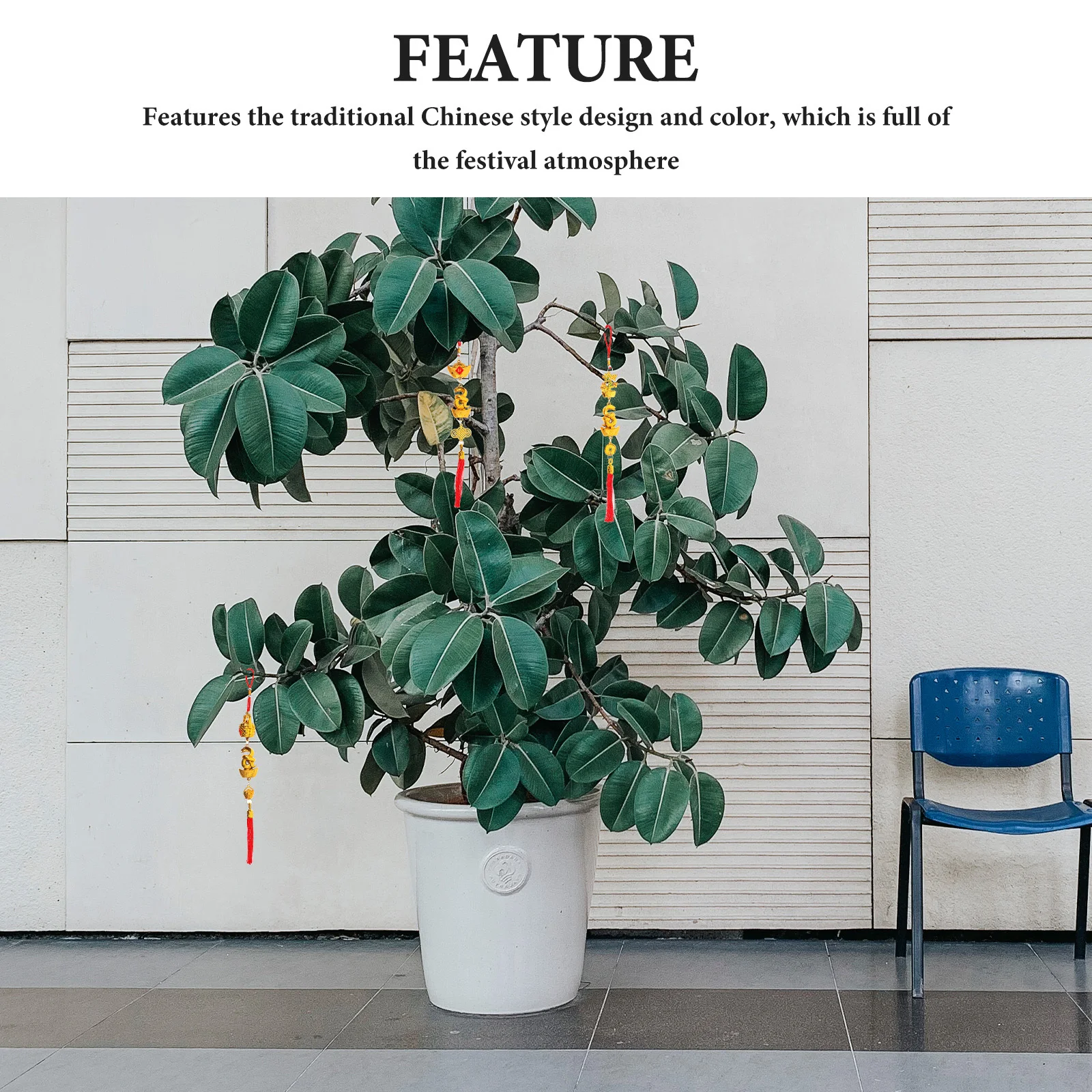 

6pcs Spring Festival Hanging Ornament Chinese New Year Pendant Decor For Home Office Mall Car Outdoor Indoor Use Snake Tassel