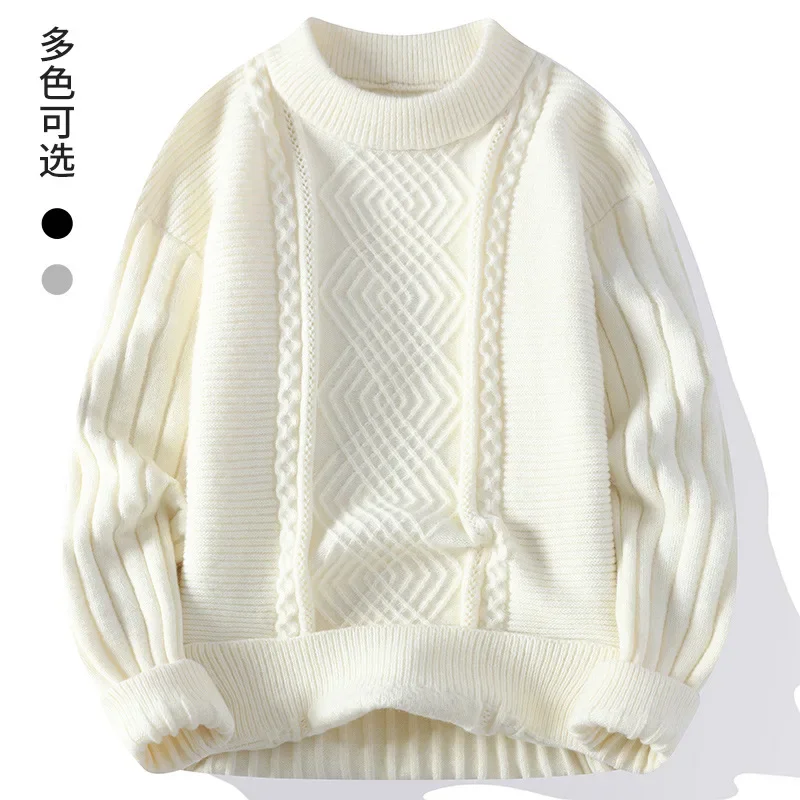 2024 nuovo autunno da uomo girocollo Pullover maglione adolescenti Twist maglione Casual