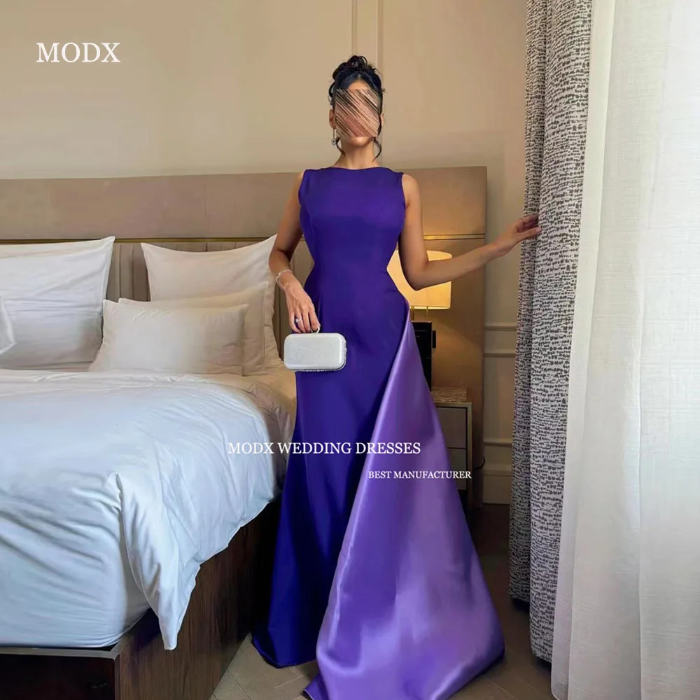 MODX Purple Vintage Evening Dresses Arabic Women Backless Sexy Prom Gowns Formal Party Occasion Dress Vestidos de fiesta