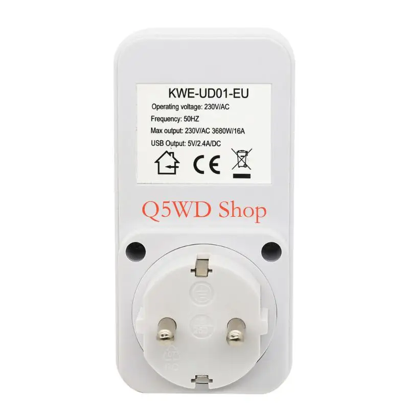 Q5WD Double USB Port Intelligent Programmable Countdown Timer Socket Enduring