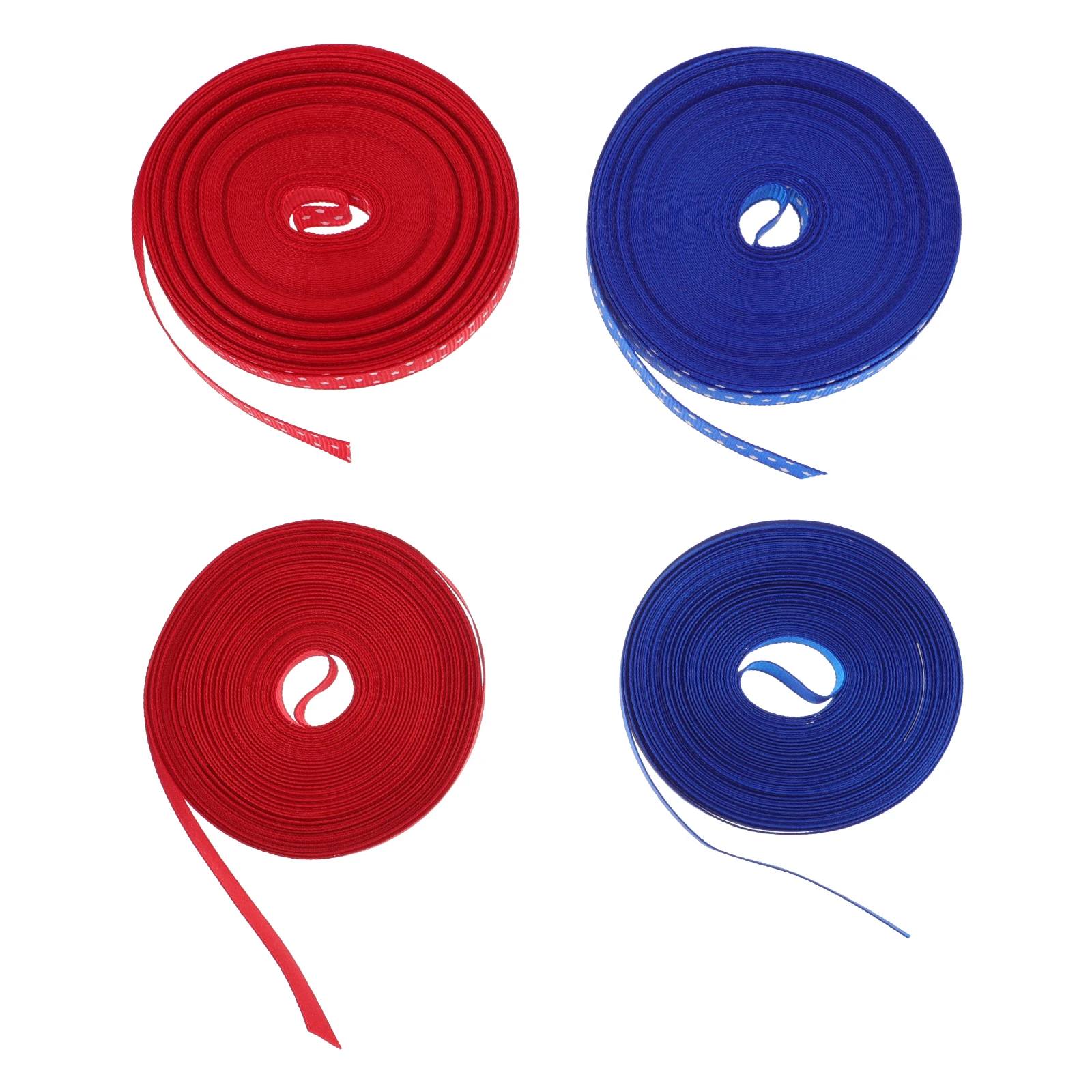 

4 Rolls White Polyester Ribbon DIY Bowknot Craft Gift Wrapping Independence Day Party Supplies Ribbons Decor Accessories Star