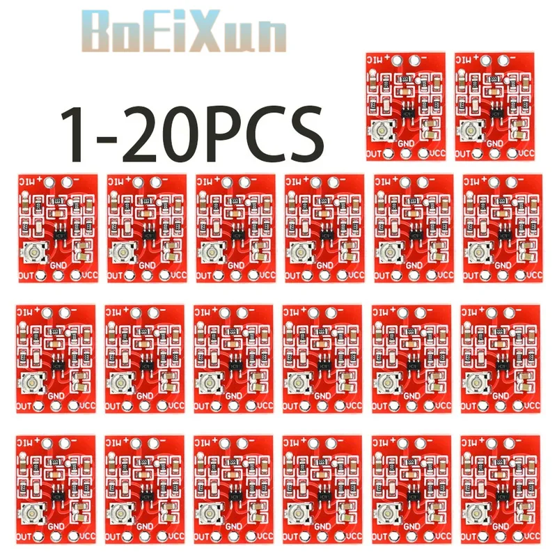 1-20PCS MAX4466 Electret Microphone Preamplifier Module with SSM2167 Voice Compression Amp Sound Amplifier Board