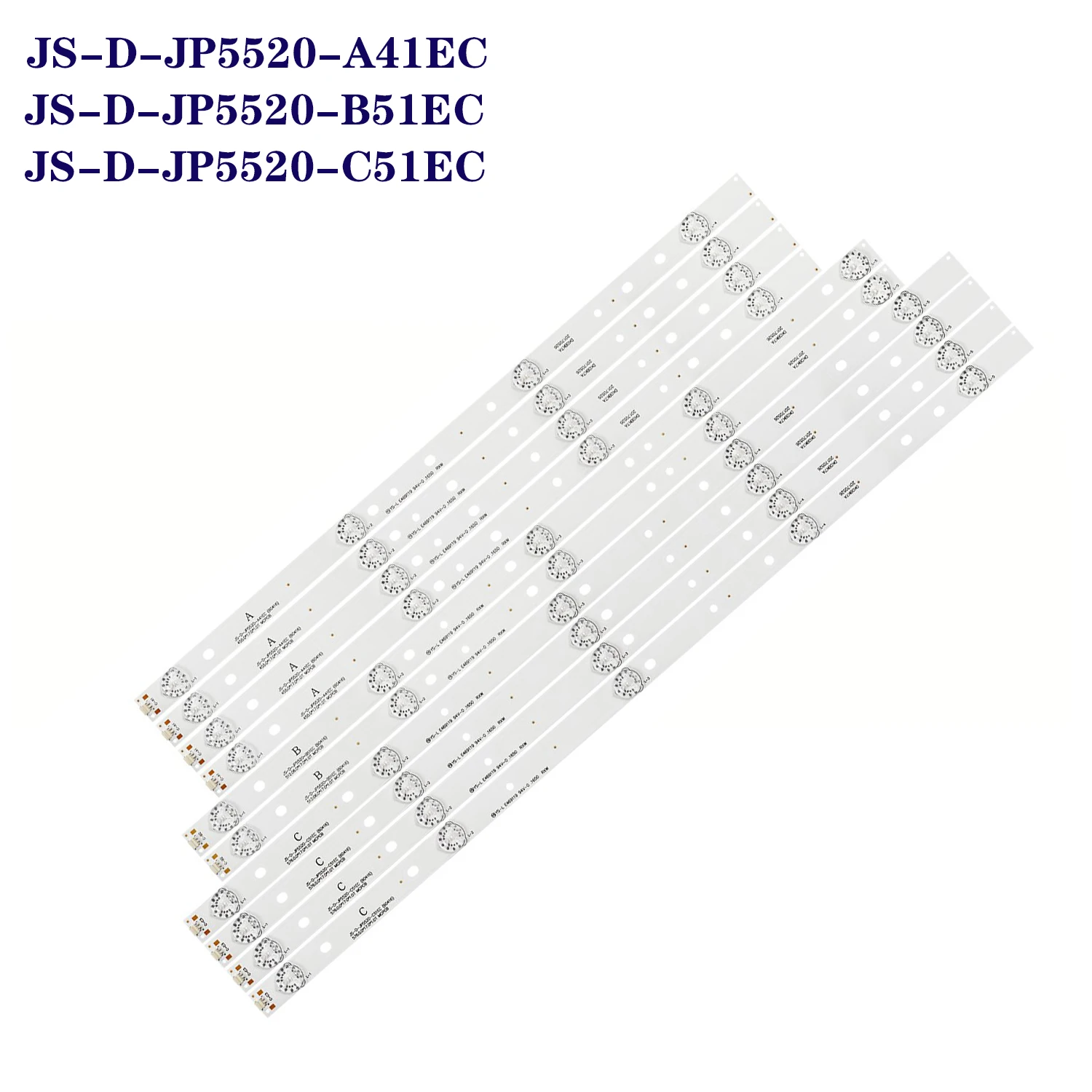 10pcs tira retroiluminação LED para AKAI AKTV551 AKTV5512TS JS-D-JP5520-A41EC B51EC C51EC (60416) MS-L0956-L M R YS_LE 469119