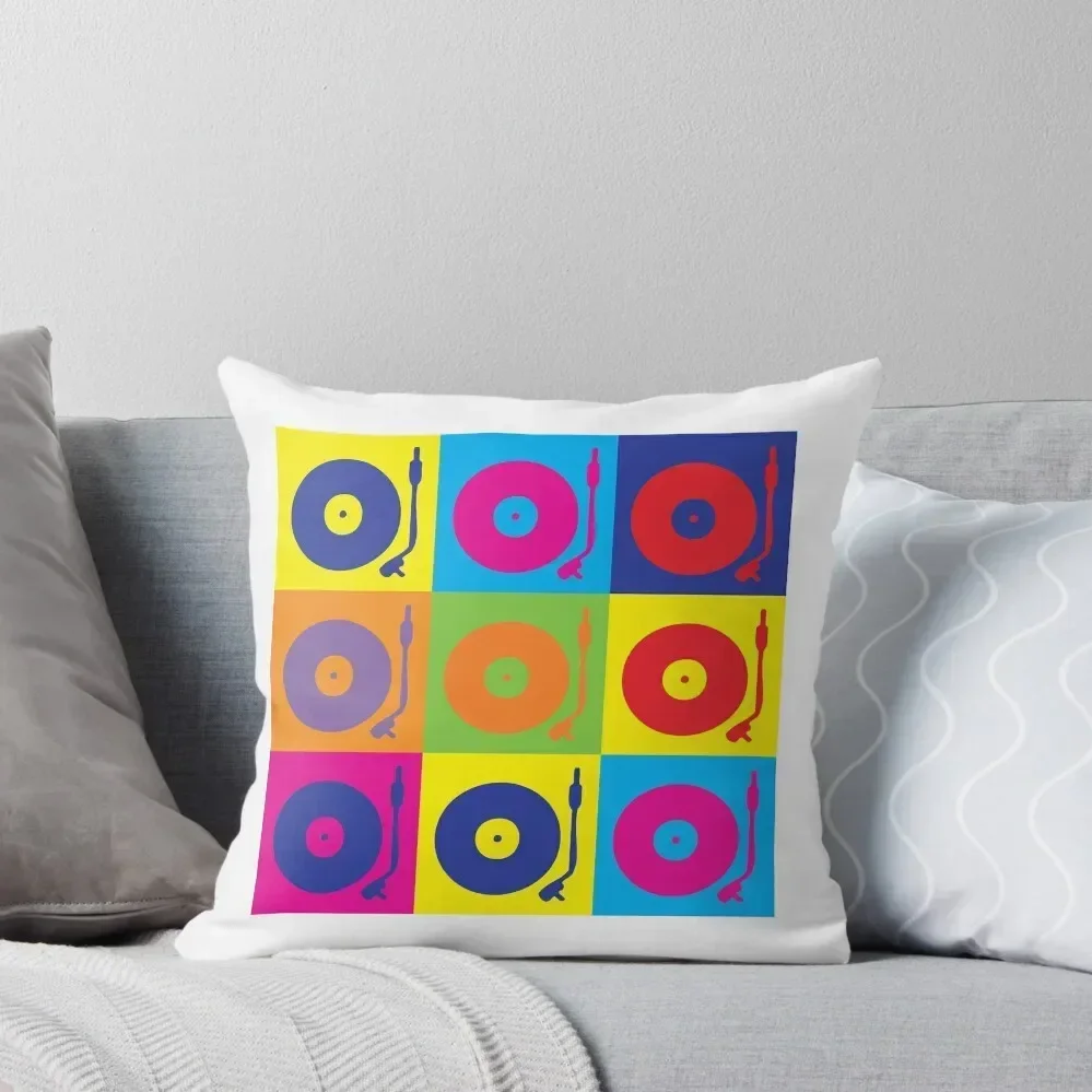 

Vinyl Record Player Turntable Pop Art Throw Pillow christmas supplies Pillow Covers Decorative luxury sofa pillows pillow
