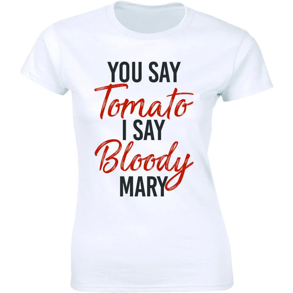 Женская футболка с изображением Кровавой Мэри и томатов
