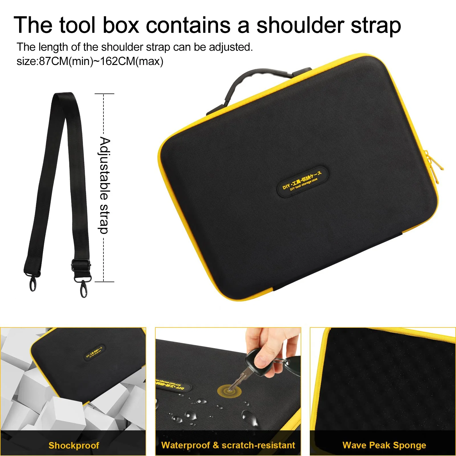 Waitley-estuche de almacenamiento de batería para herramientas portátiles, caja de accesorios impermeable para Dewalt Makita Bosch ect, transporte