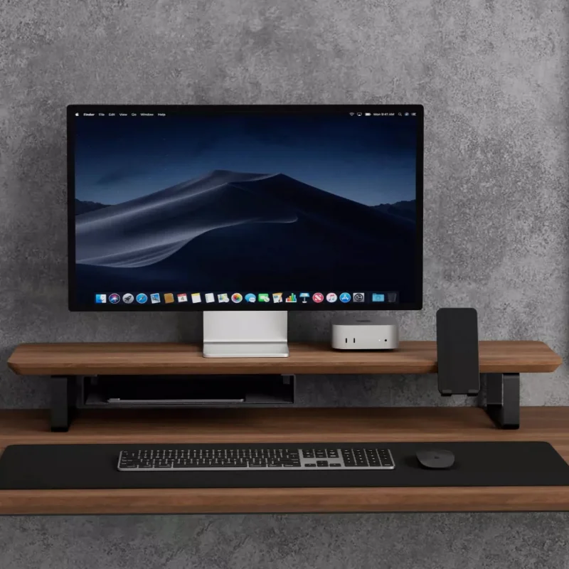 Modular Monitor Riser Stand Wooden Office Monitors Height Increase Holder Desktop Computer Storage Bracket Home Monitor Support