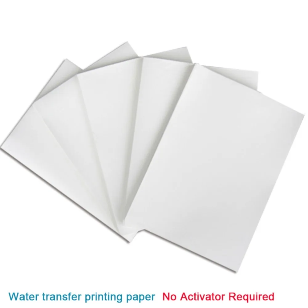 Without Activator 10pcs/Lot A4 Size Water Transfer Paper Transparent Printing Paper Clear DIY Decal Paper For Inkjet Printer