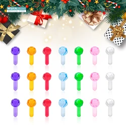 100pcs Ceramic Tree Replacement Bulbs Multi Color Medium Faceted Globe Light Country Art Ornaments DIY Home Party Decor Navidad