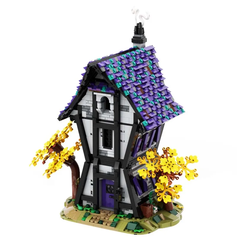 Set di Costruzioni da 1912 Pezzi, Casa delle Streghe MOC, Design Modulare Personalizzabile, Modello di Mattoncini Semplici, Giocattolo Fai-da-Te per Ragazzi, Regalo per le Vacanze