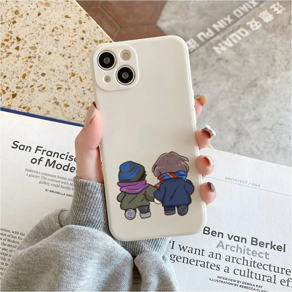 Young Royals Simon And Wilhelm Phone Case For Iphone 11 13 14 Pro Max X Xr Xs Max Se2020 12mini White Cover Case