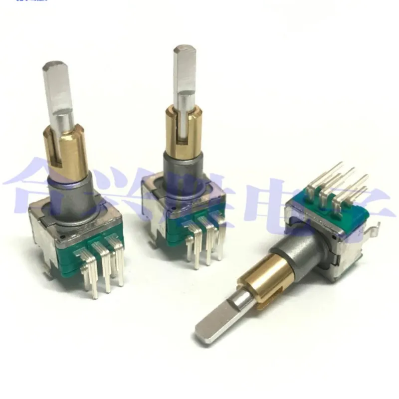 1 Piece Double Shaft Encoder EC11EBB24C03 Duplex Switch 2 Link Adjustment 30 Positioning