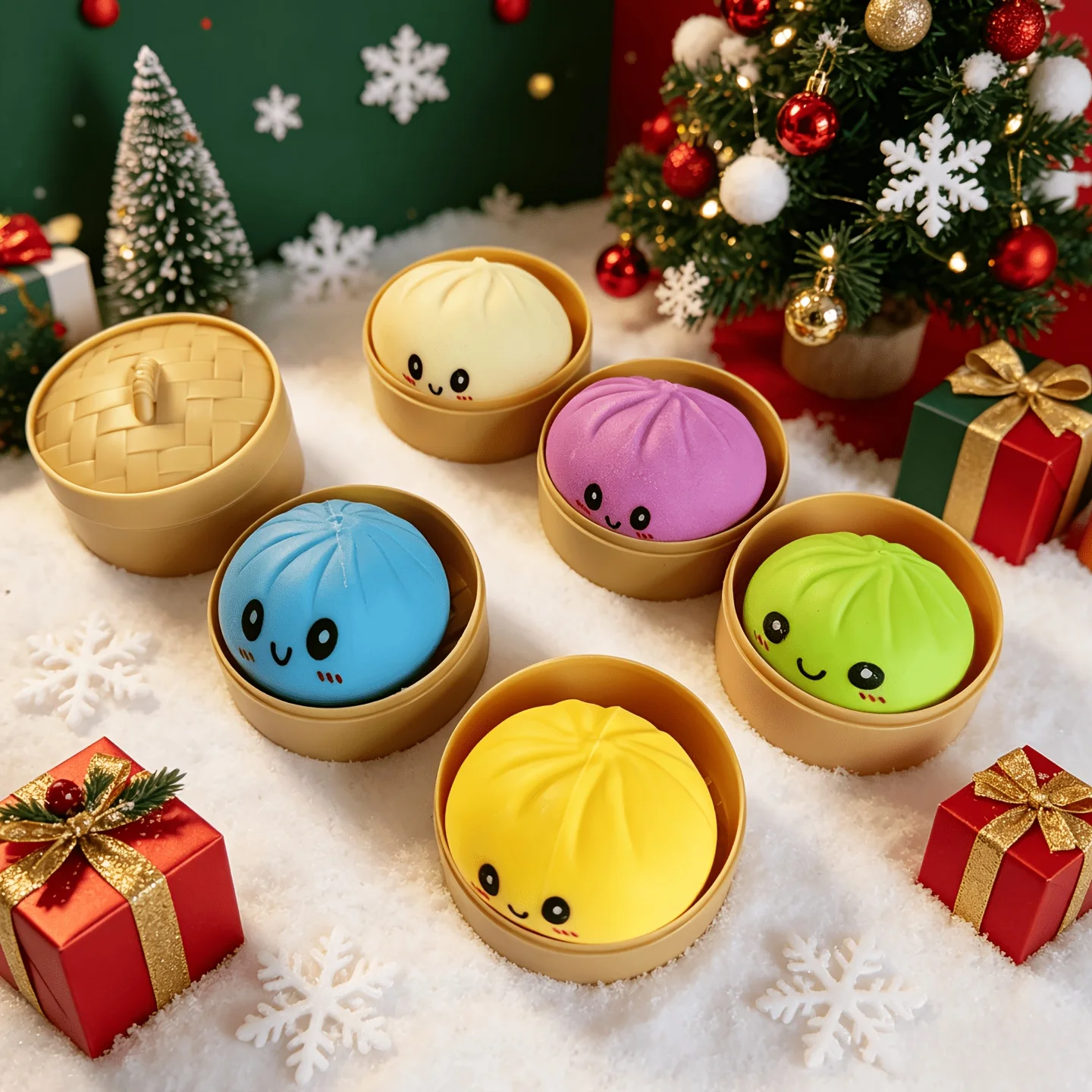 1 Piece in a Random Color: Cute Stress-Relief Soft Bun Stress Ball, Sensory Toy, Squeeze Dough Ball Fingertip Toy, Soft Relaxation Toy, Elastic Squeeze Ball Toy, Perfect for Party Favor Bags, Suitable for Gift-Giving, Also Ideal for Party Gifts, Birthday Gifts