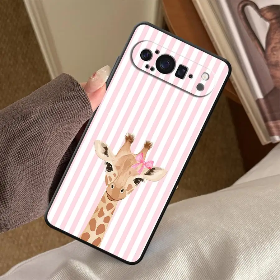 Cartoon Giraffe Funda Phone Cover Case for Google Pixel 10A 6 7 8 Pro 10 9 Pro XL 7a 6a 9a 8a