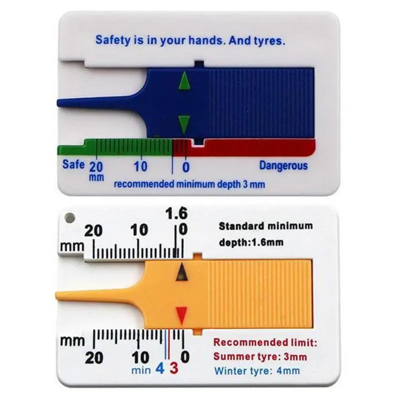 Auto Car Tire Tread Deptômetro, Indicador de profundidade, Medidor, Roda Medida Ferramenta, Measuring Supplies, Motocicleta, Trailer, Van, 0-20mm