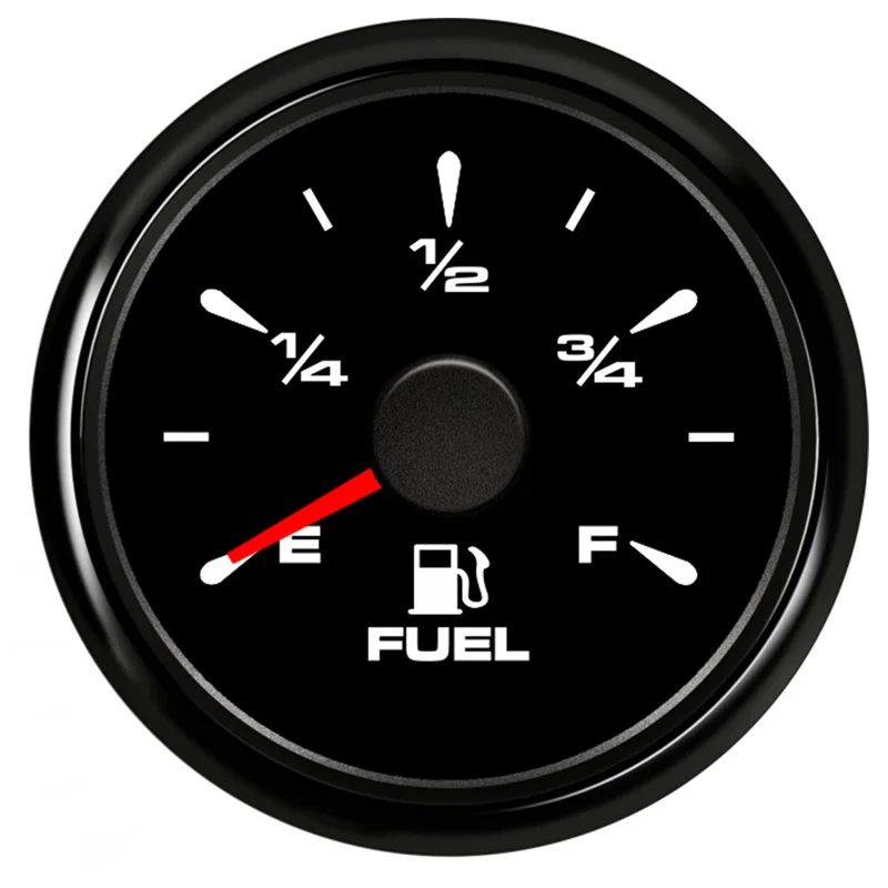 Auto Instrument Panel Fuel Level Gauges 52mm 0-190ohm 240-30ohm Boat Fuel Level Meters 0-180ohm Red Blue Backlight